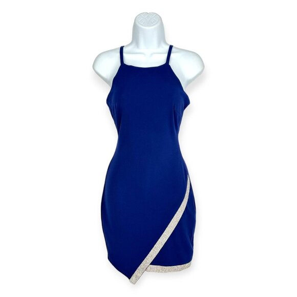 BCX | NWT | Medium | Blue Embellished Mini Cocktail/Homecoming/Prom Dress - Picture 1 of 6